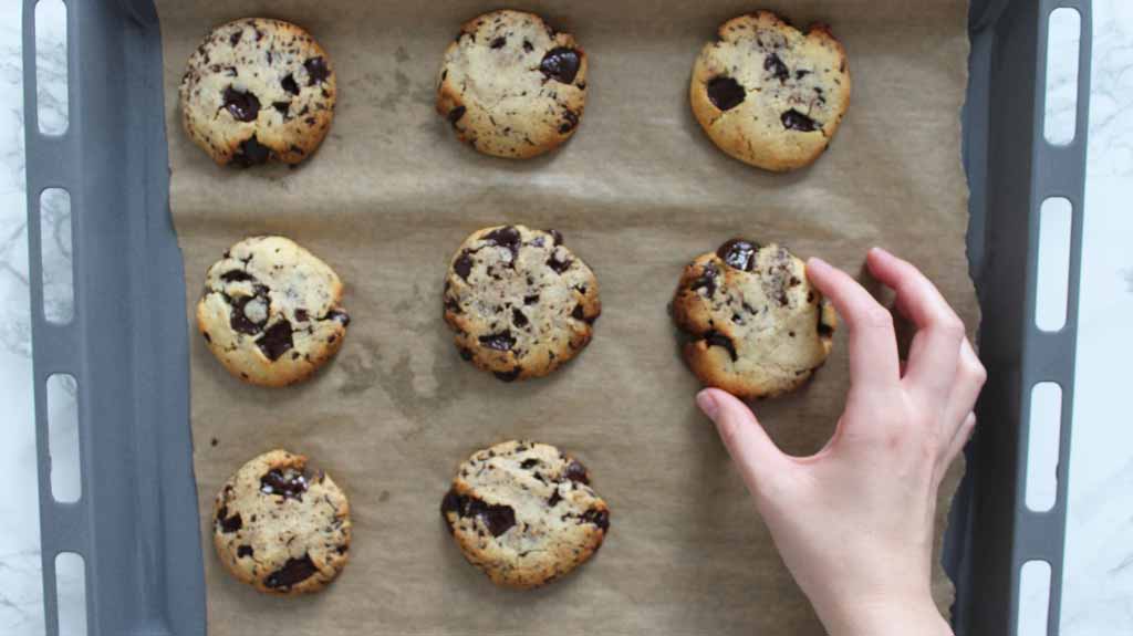 Baked Cookies On Tray