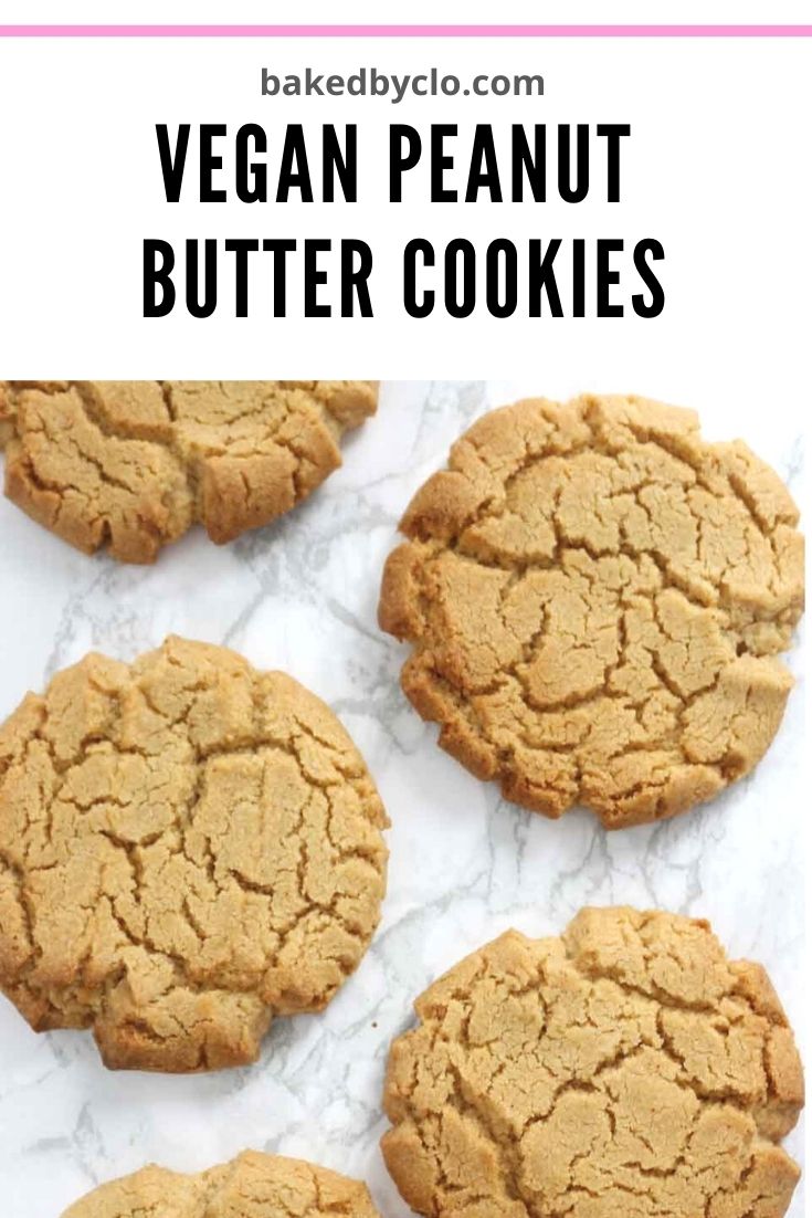 Pinterest pin- vegan peanut butter cookies