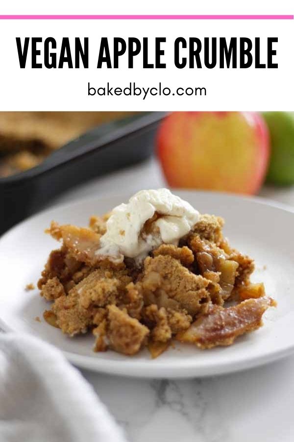 Pinterest pin for apple crumble