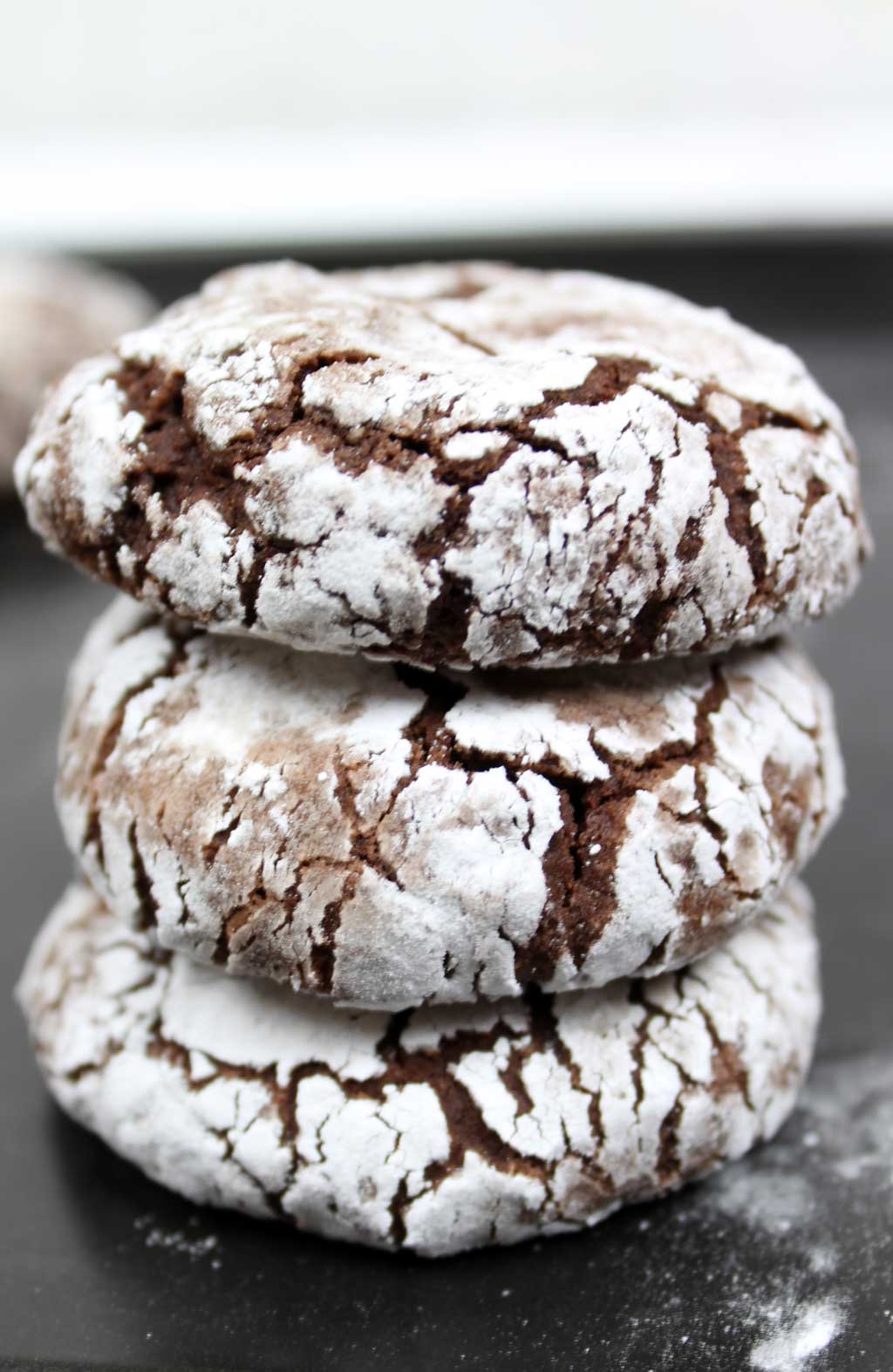 Vegan Chocolate Crinkle Cookies - BakedbyClo | Vegan Dessert Blog