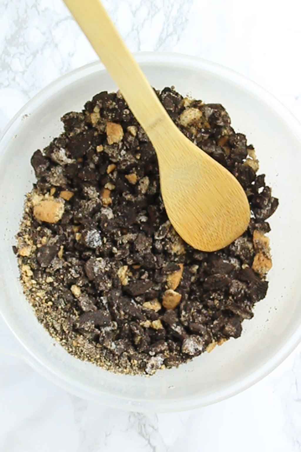 Crushed Cookies In A Bowl