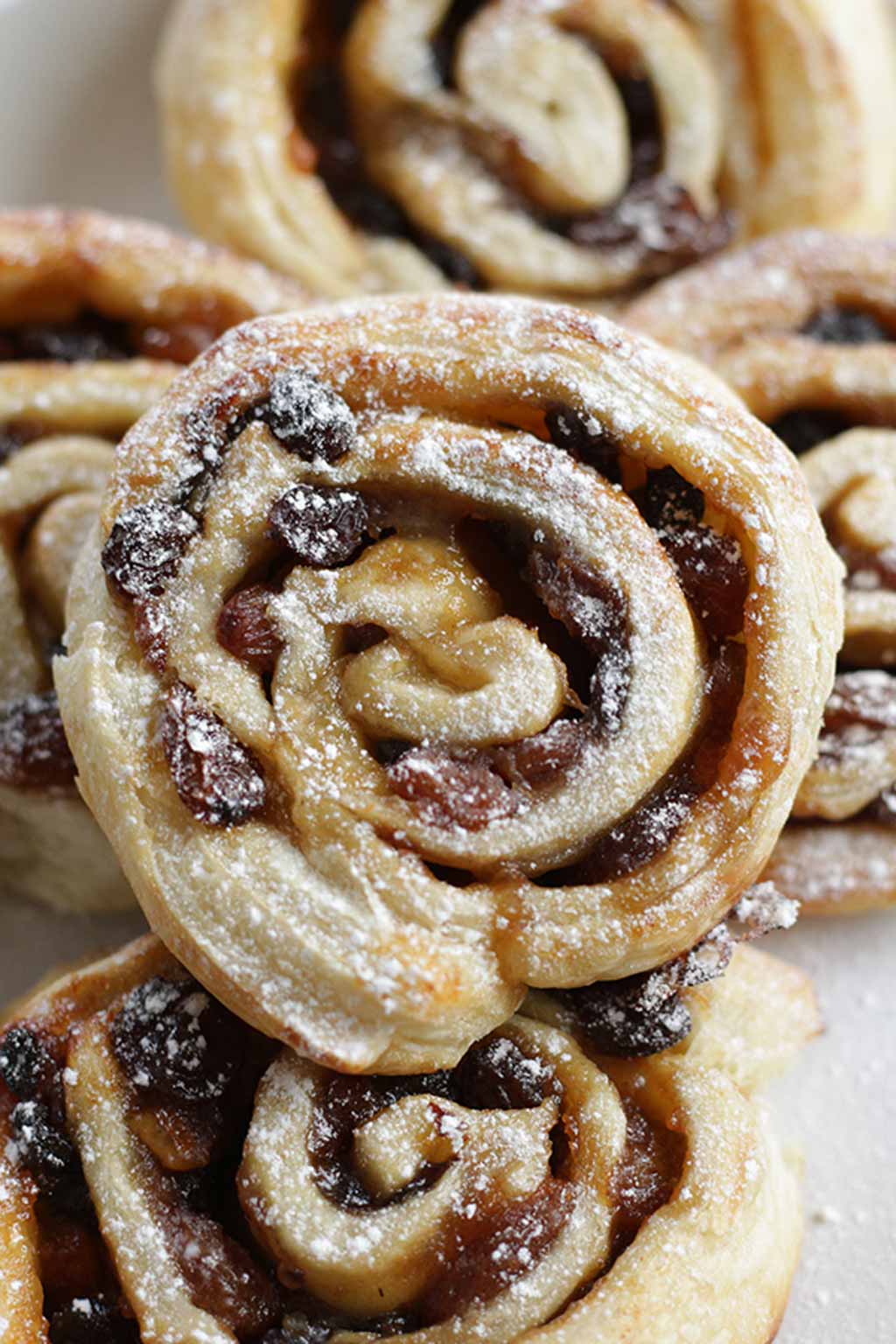 Close Up Of Puff Pastry Mincemeat Roll