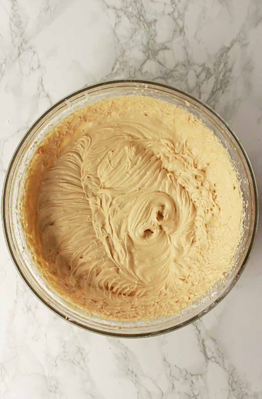 Whipped Biscoff Cheesecake Filling In A Bowl