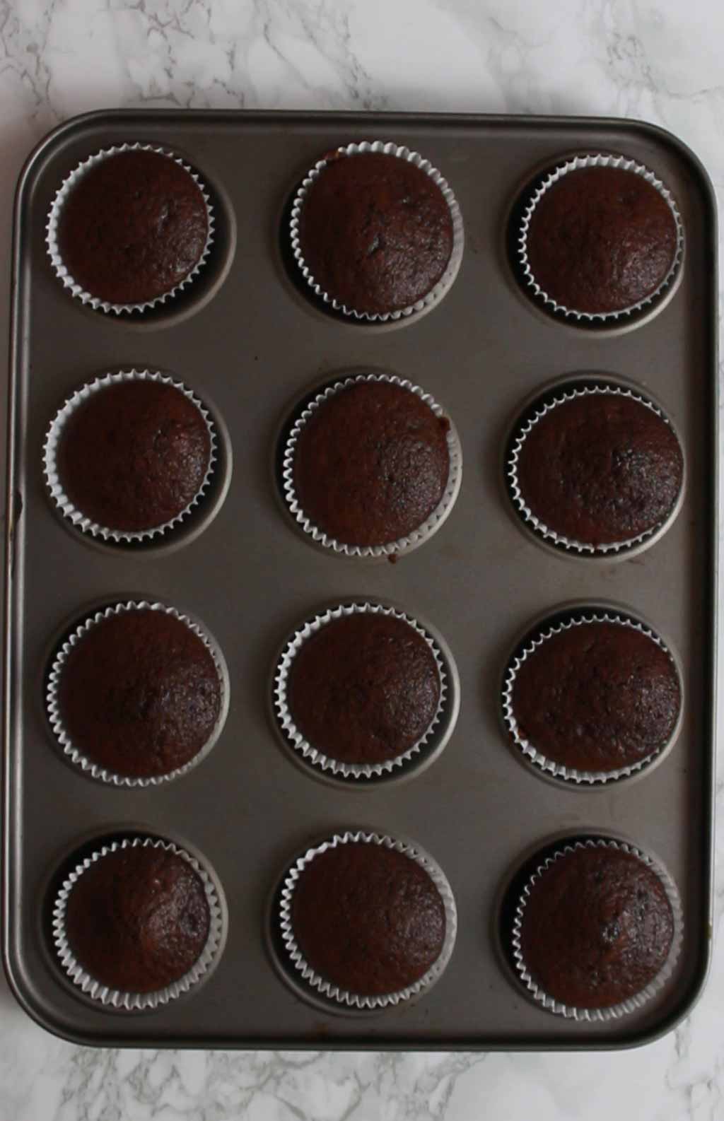 Baked Cupcakes In The Tray
