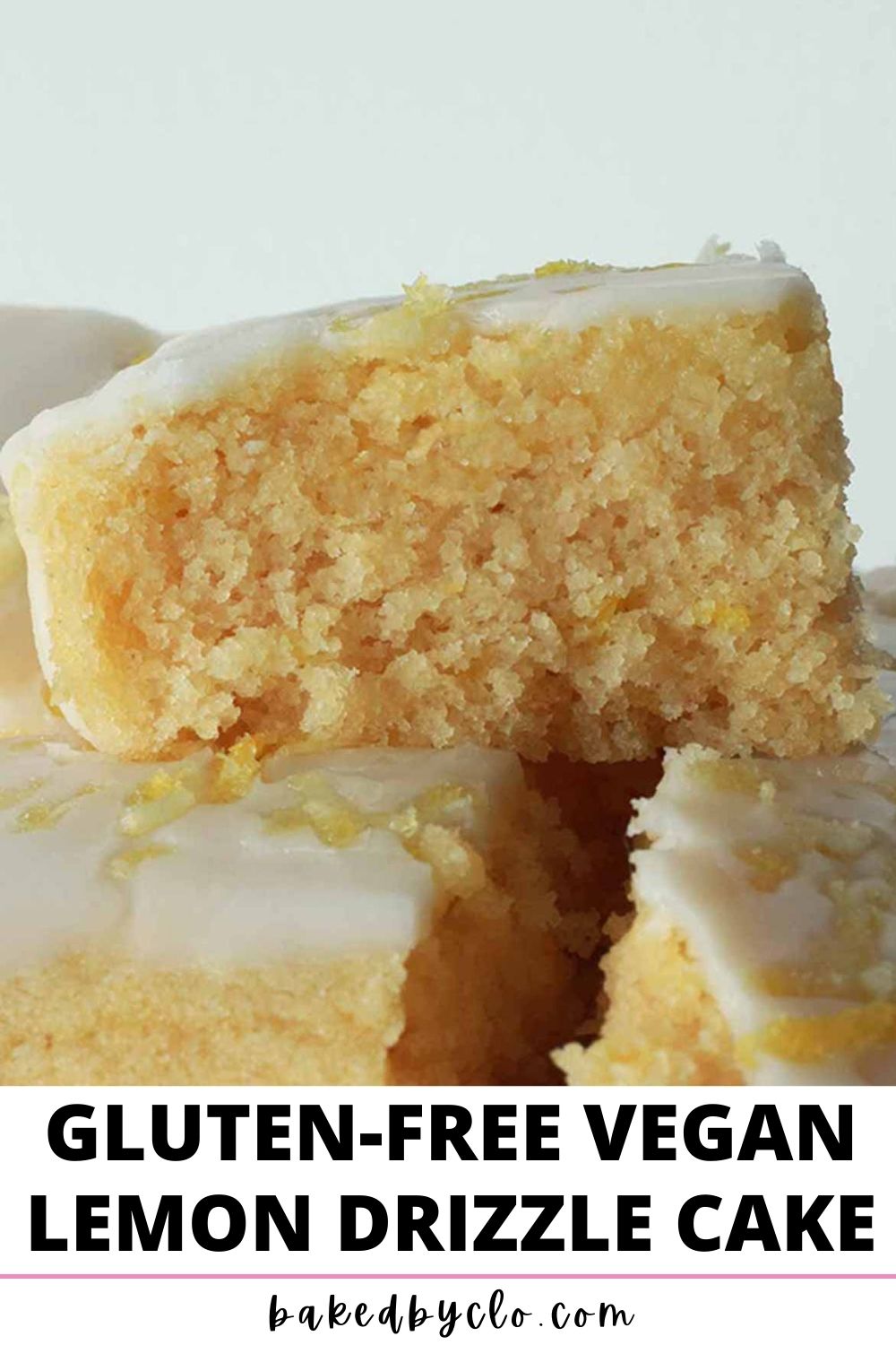 Vegan Gluten Free Lemon Drizzle Cake Pinterest pin