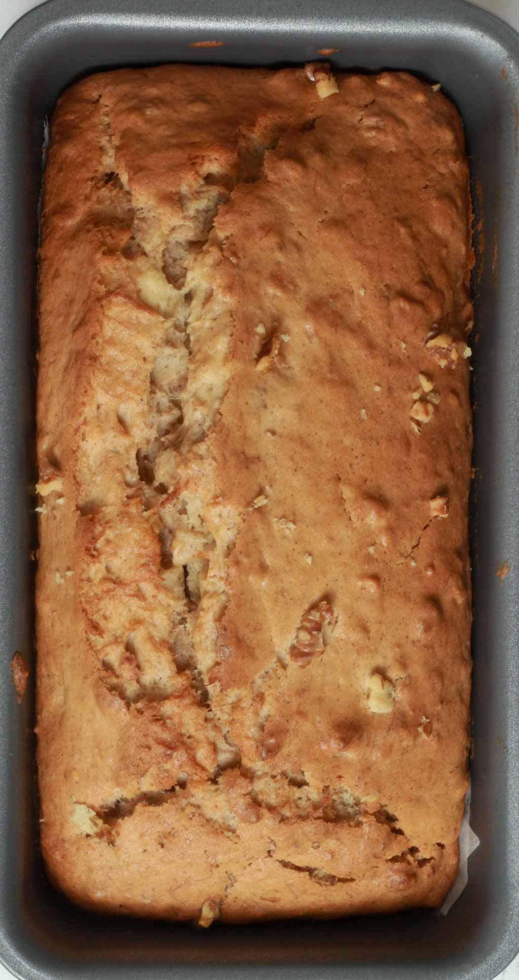 Baked Banana Bread In Loaf Tin