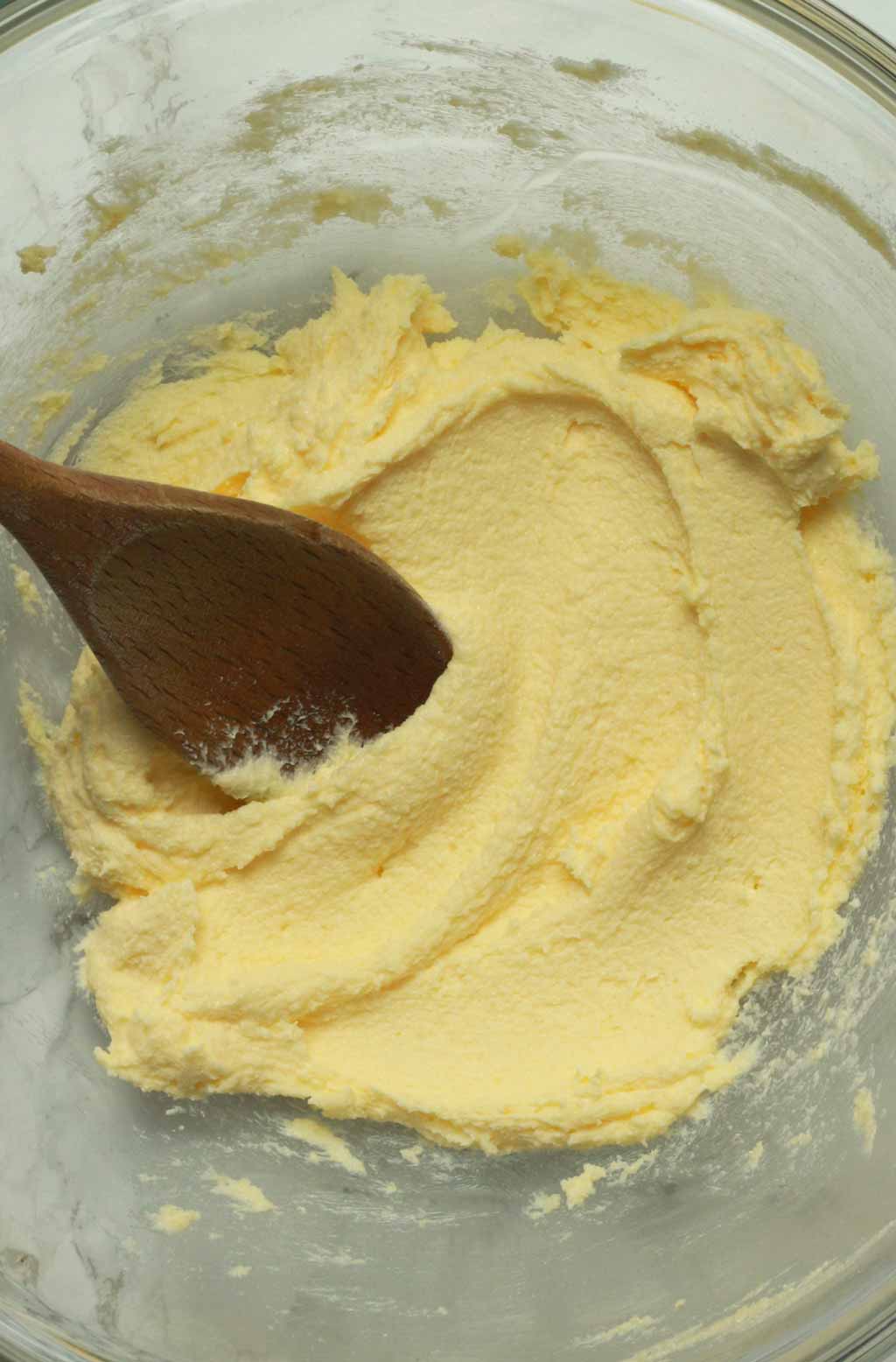 Sugar And Margarine Mixed Together In A Bowl