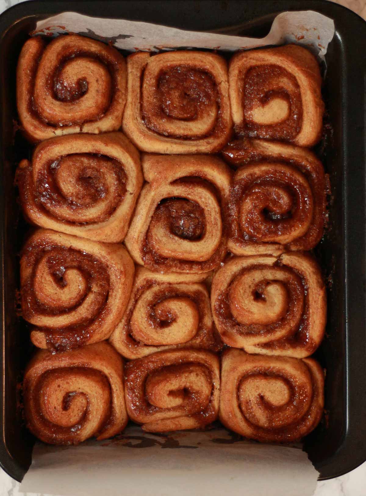 Baked Biscoff Rolls In Tin