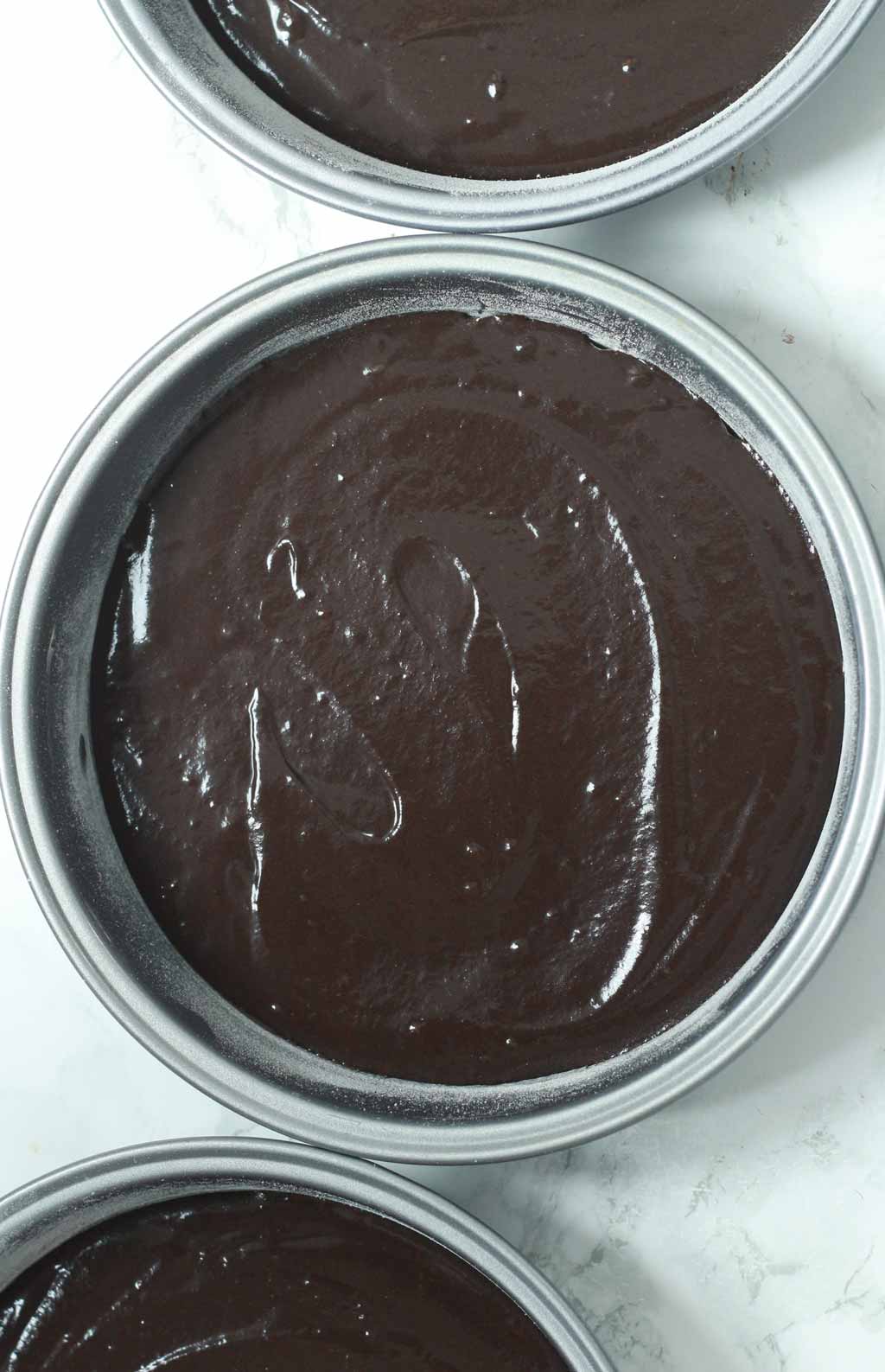 Black Cake Mix In Cake Tins