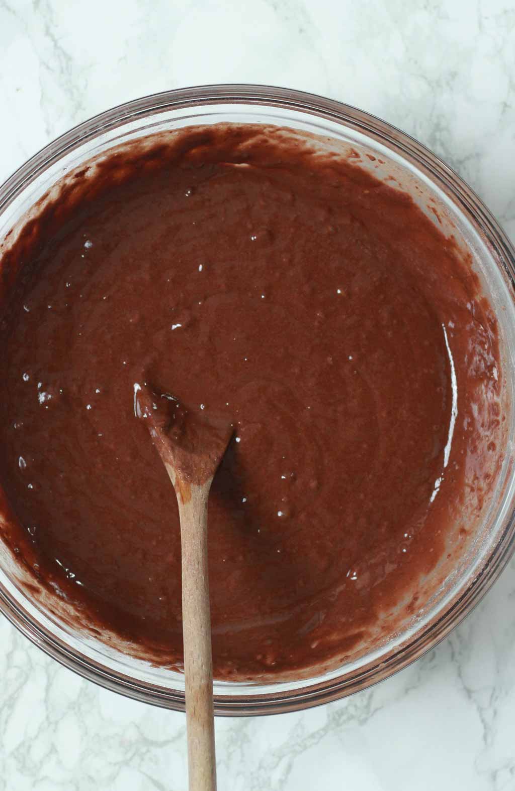 Chocolate Cake Mix In A Bowl