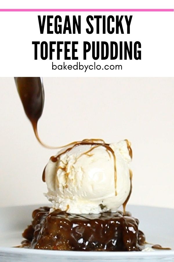 Pinterest pin for sticky toffee pudding