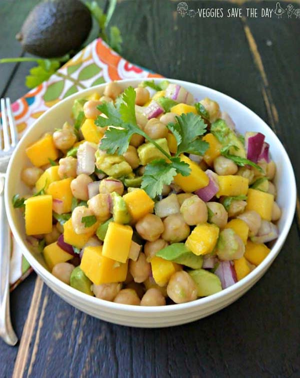 Bowl of chickpea salad