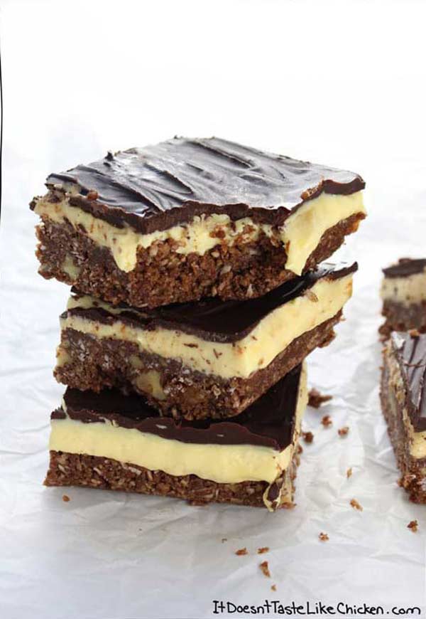 Stack of nanaimo bars