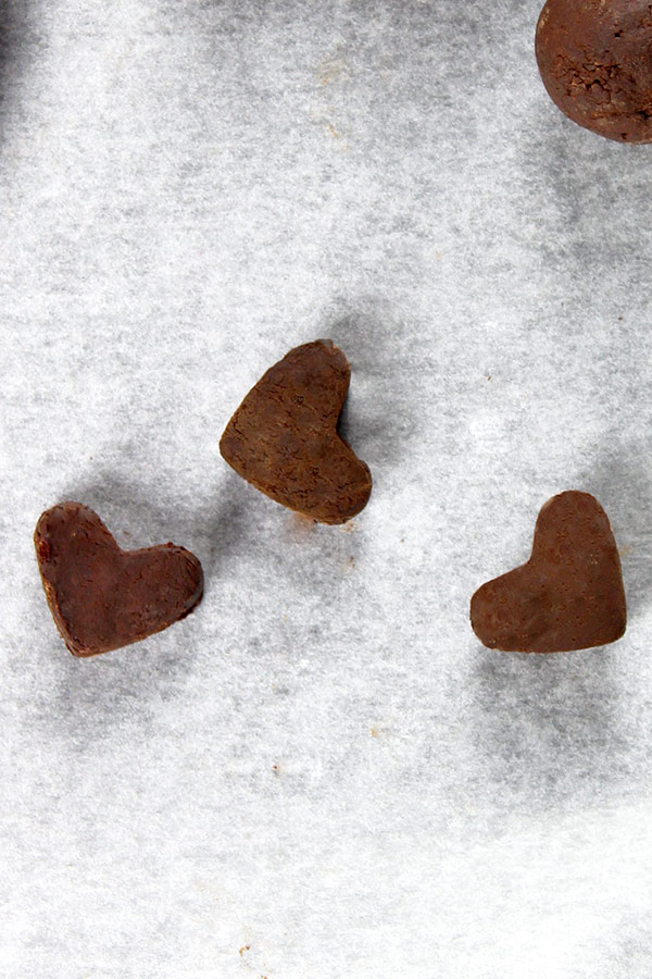 Love heart shaped truffles