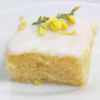 slice of vegan lemon cake