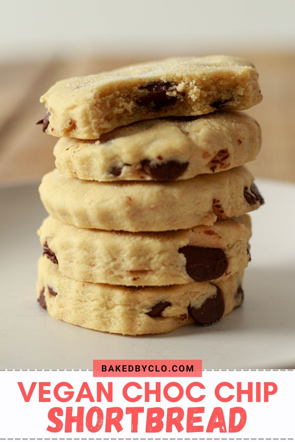 Pinterest pin image of shortbread stack