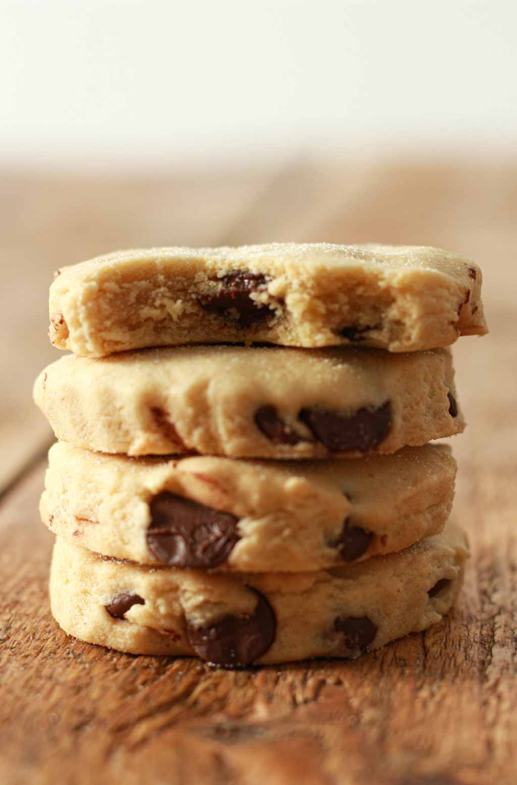 Small Stack Of Shortbread With Chocolate Chips