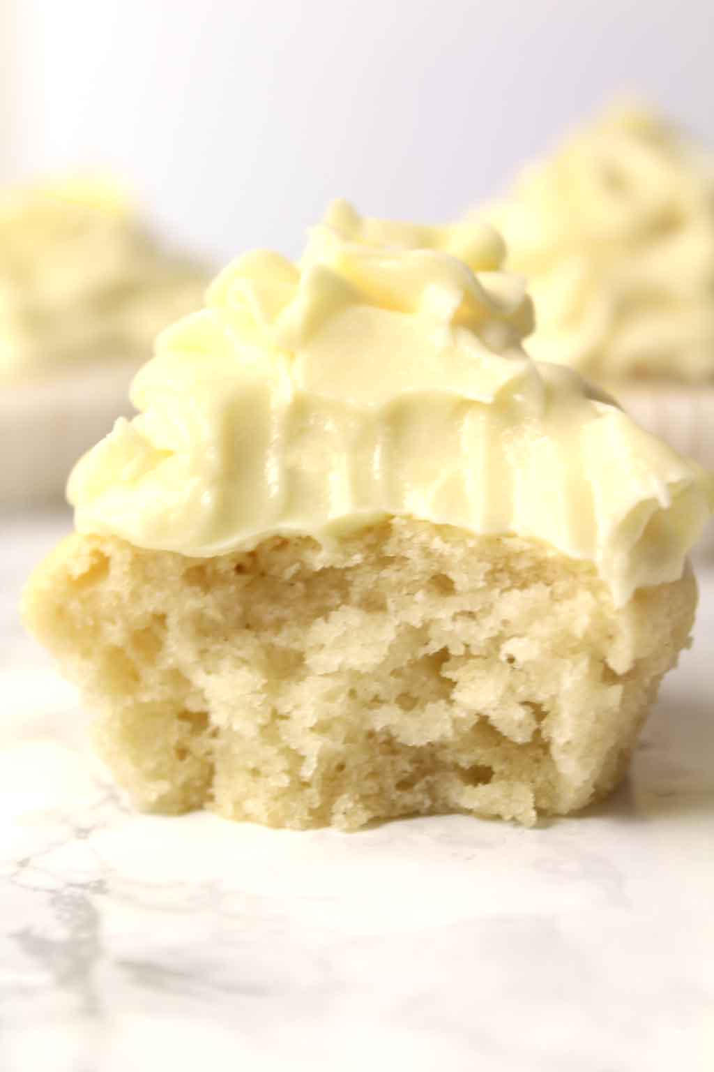 Inside Of Vegan Vanilla Cupcake