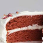 Red Velvet Cake With A Slice Cut Out