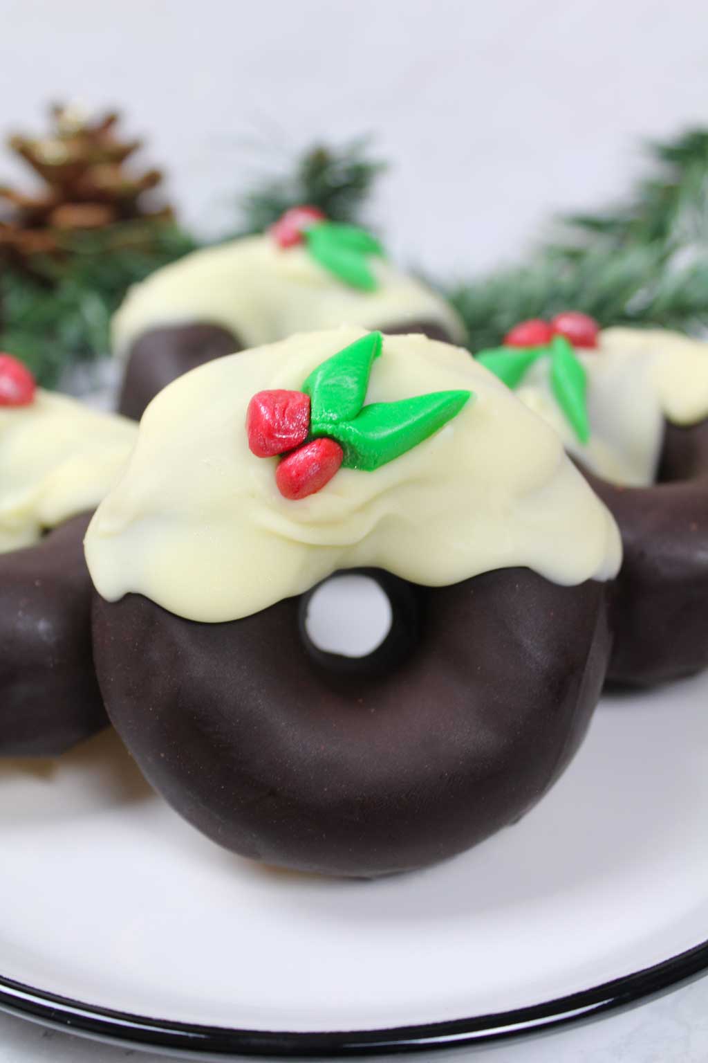 Christmas Pudding Donuts - BakedbyClo | Vegan Dessert Blog