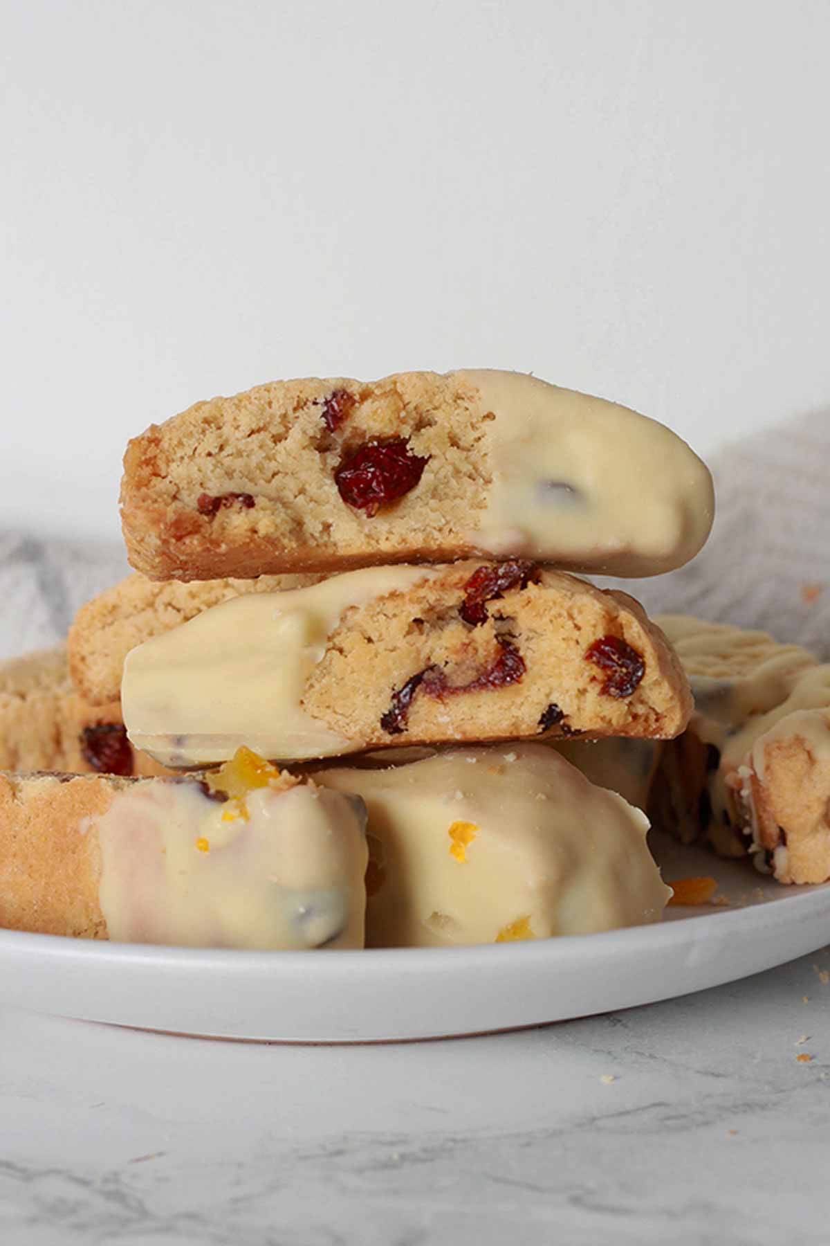 Vegan Orange And Cranberry Biscotti