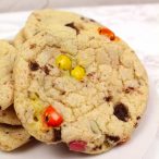 vegan rainbow cookie on a plate