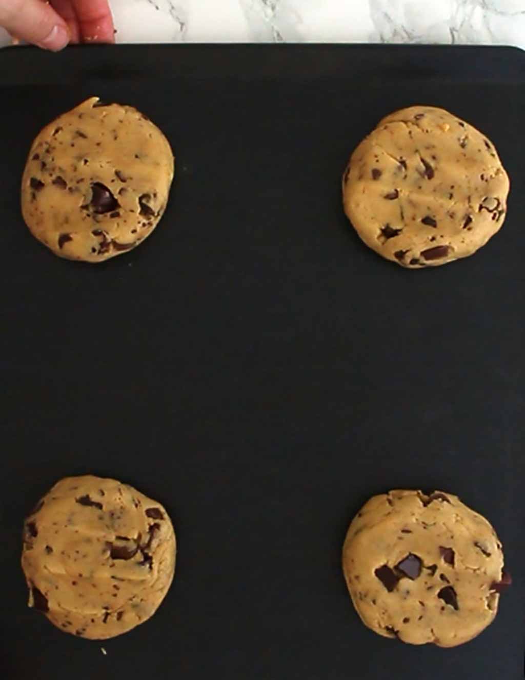 Flattened Cookies On Tray