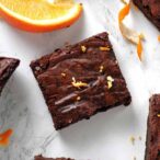 Thumbnail Overhead Shot Of Vegan Chocolate Orange Brownies