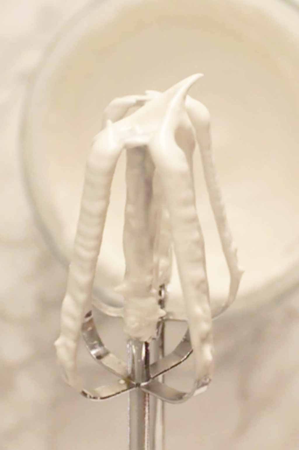 Whipped Meringue On The End Of The Whisk