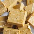 Pile Of Biscoff Fudge On A Plate