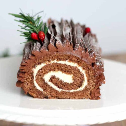 Dessert with a twist! A chocolate peppermint cake roll