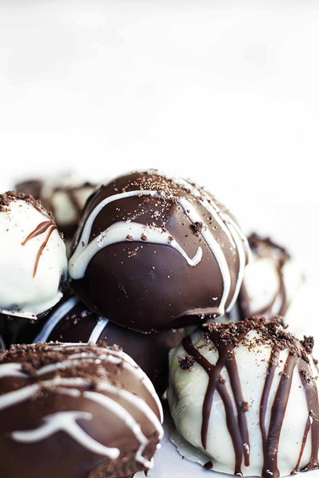 Pile Of Oreo Truffles On A Plate