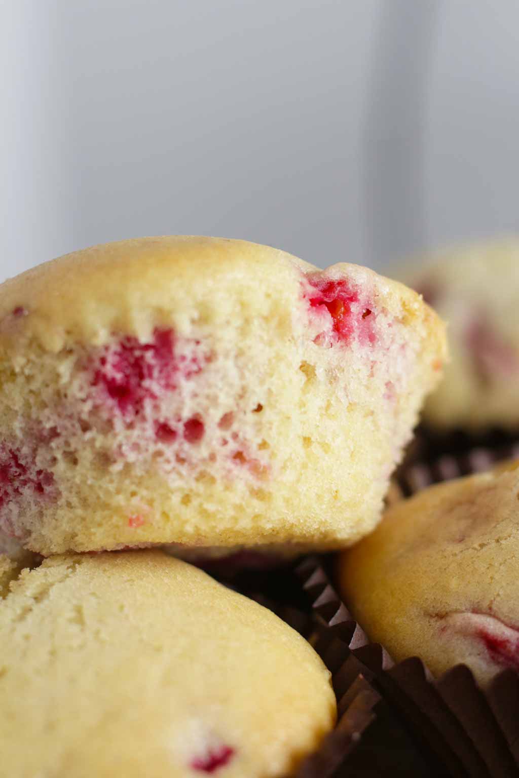 Stack Of raspberry Muffins