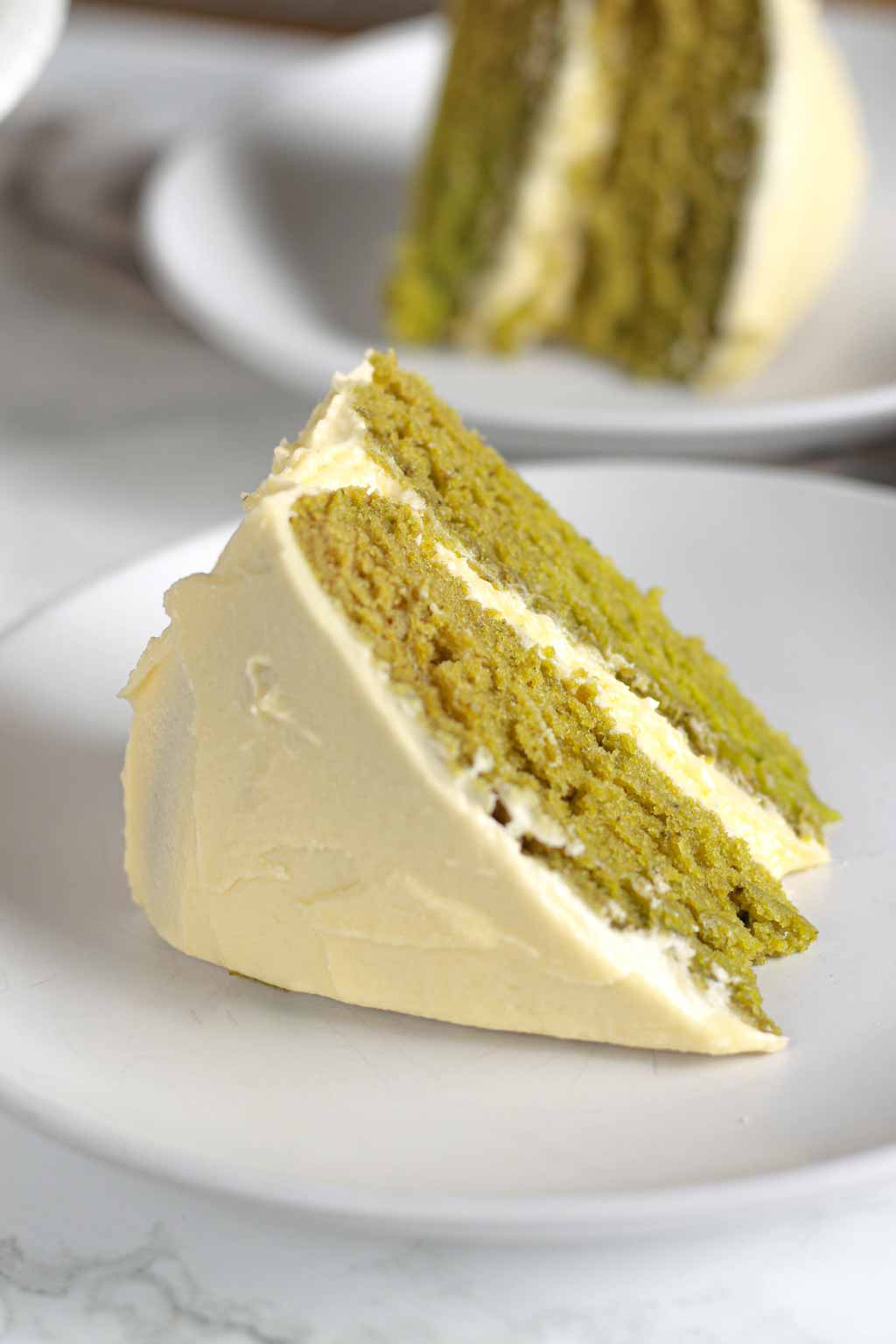 Green matcha cake