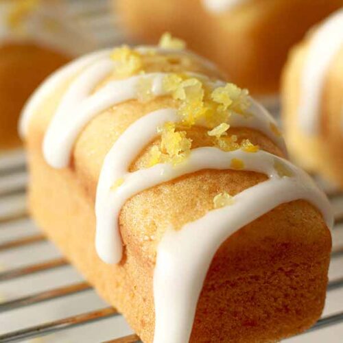 Mini Iced Lemon Pound Cake Loaves - Lovely Little Kitchen