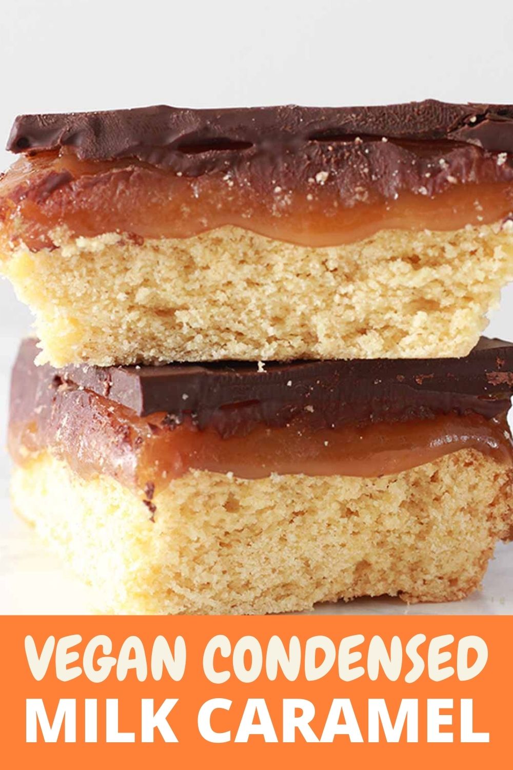 Pinterest pin for vegan condensed milk caramel