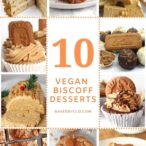 compilation of 10 images of vegan biscoff desserts