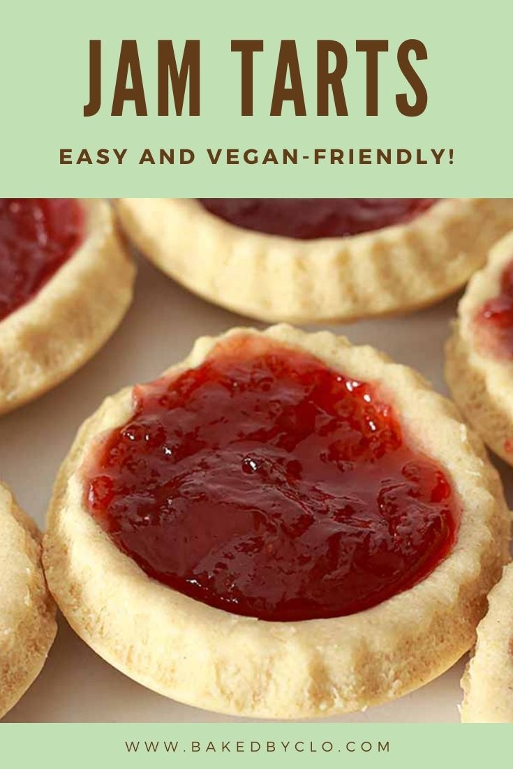 Pinterest pin for jam tarts