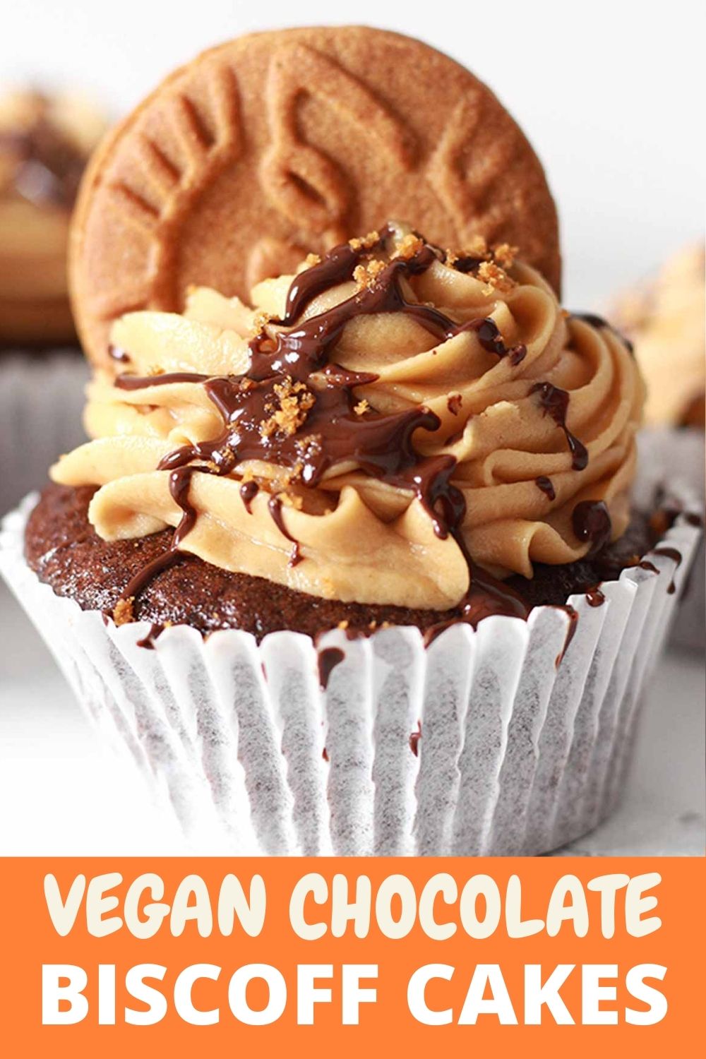 Vegan Chocolate Biscoff Cupcakes Pin