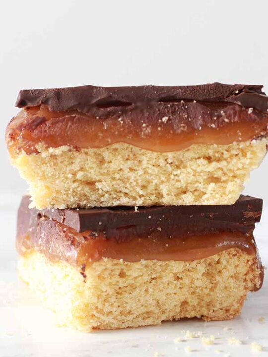 Vegan Condensed Milk Caramel In The Middle Of A Caramel Slice