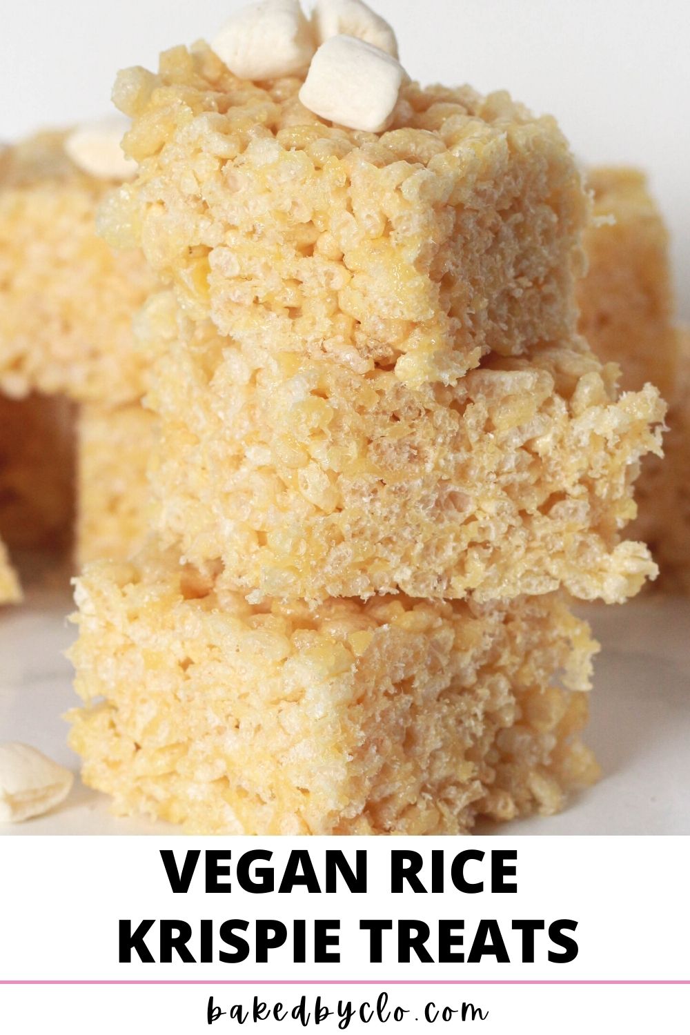 Pinterest Pin of 3 vegetarian rice krispie bars