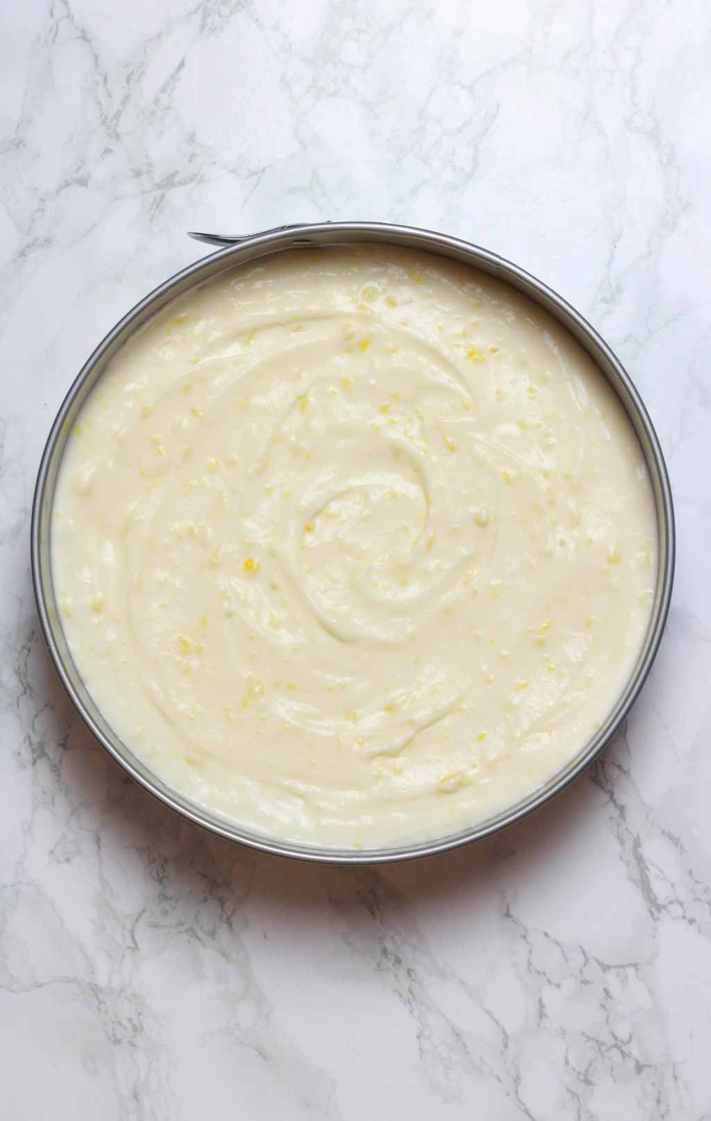 Lemon Cheesecake Filling In The Tin