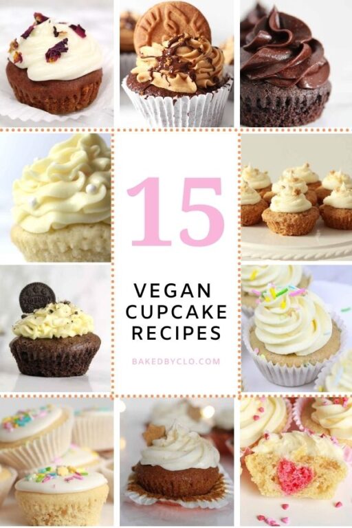 15 Easy Vegan Cupcake Recipes - BakedbyClo | Vegan Dessert Blog