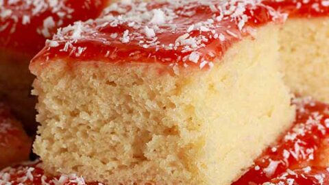 White cake with strawberry preserves - Duke Manor Farm by Laura Janning