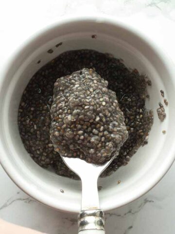 Chia Seed Egg On A Tea Spoon