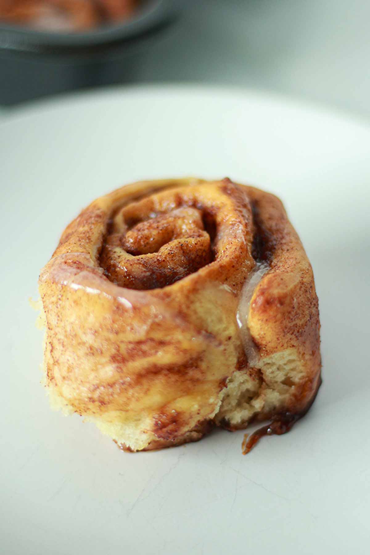 Fluffy Cinnamon Roll On A Plate