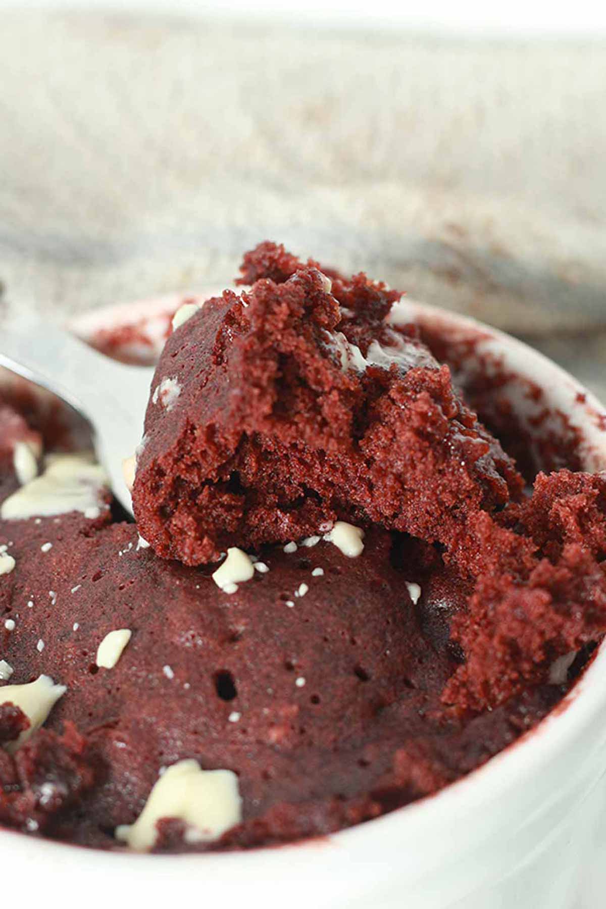 Vegan Red Velvet Microwave Cake