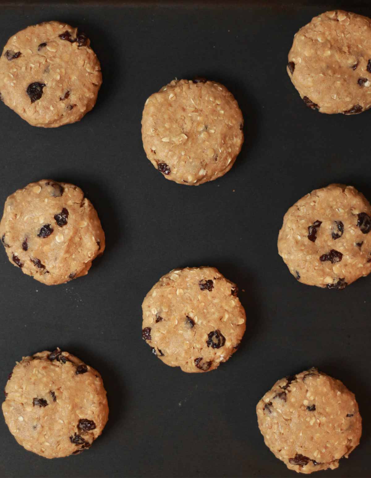 Cookies On Tray Before Baking