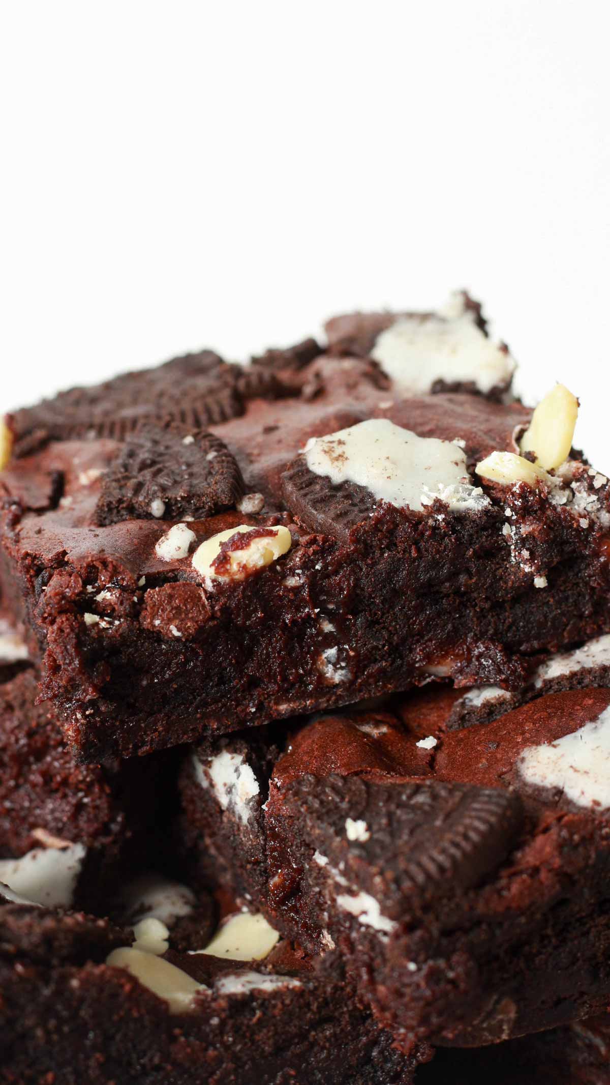 Pile Of Vegan Oreo Brownies