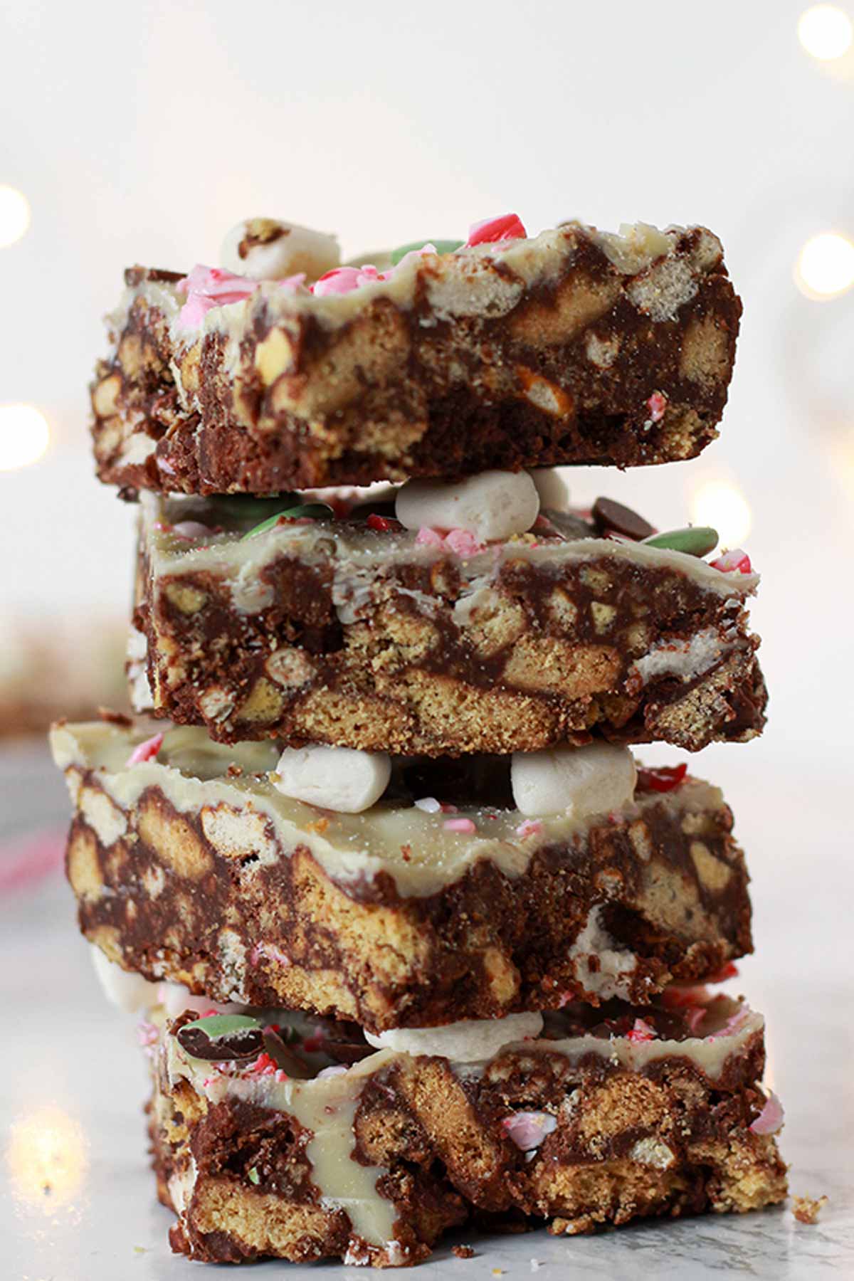 Stack Of 4 Christmas Rocky Road Pieces